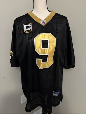 Vintage Drew Brees New Orleans Saints Football Jersey WHO DAT